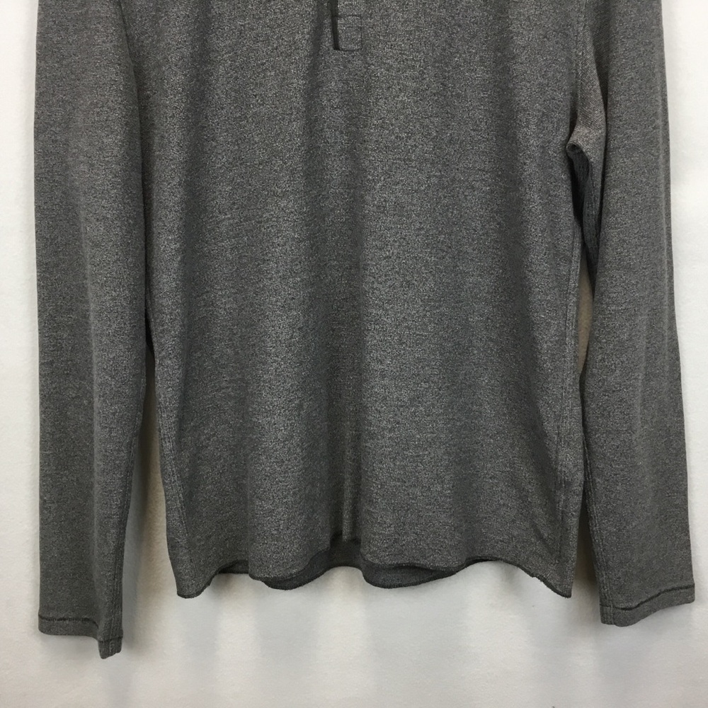 Billy Reid Men's Gray Heathered Long Sleeve Henley Shirt Size L Classic - Picture 7 of 11